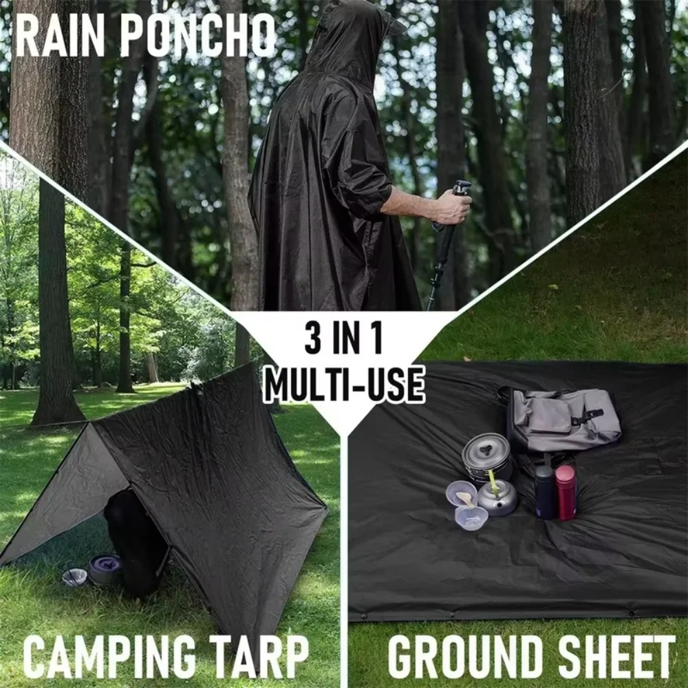 Outdoor Multifunctional 3 In 1 - огляд і ціна Emergency Poncho Rain