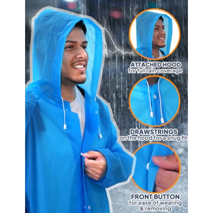 ANYOO 2-Pack Rain Ponchos for  - огляд і ціна Emergency Poncho Rain