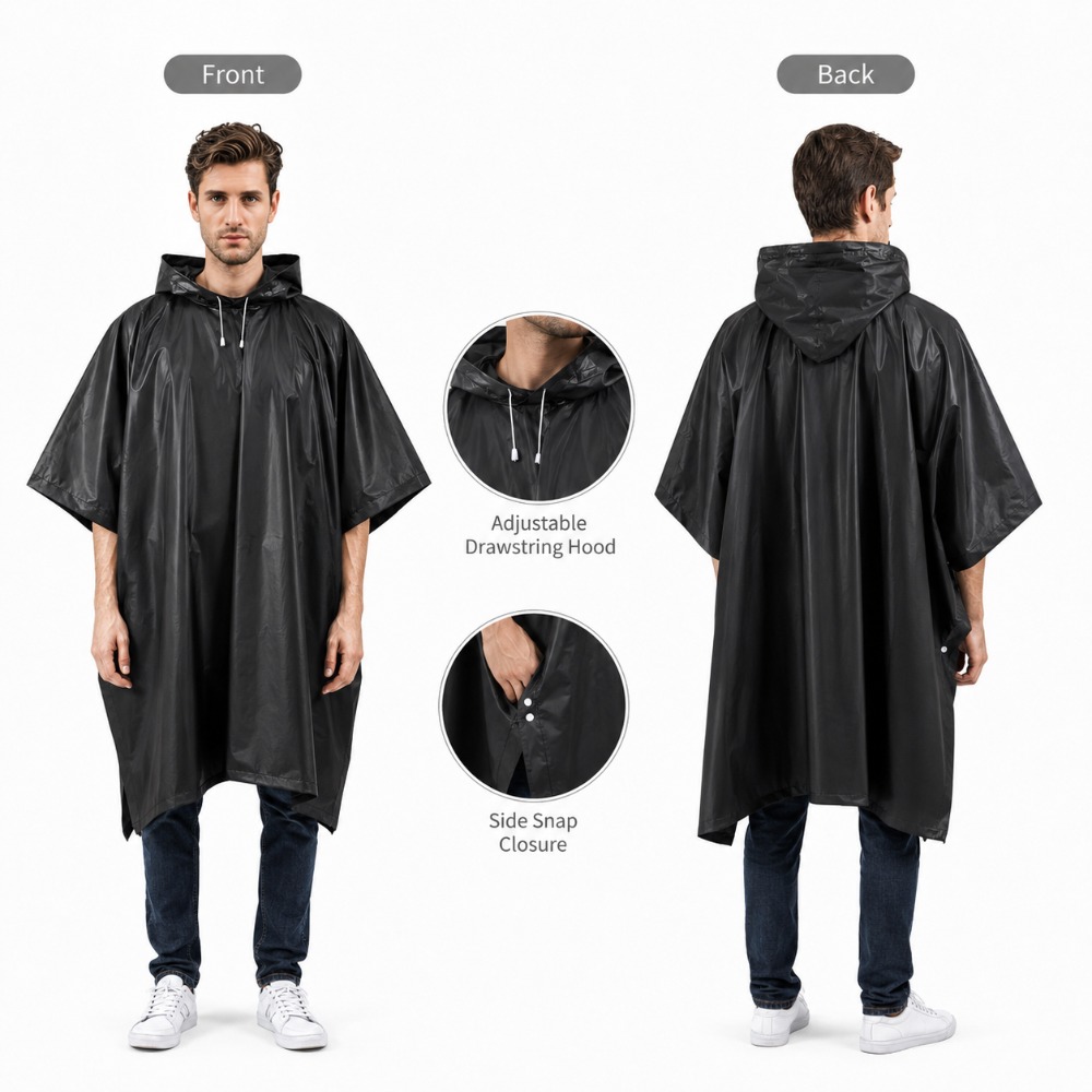 3 in 1 Waterproof Rain Poncho  - огляд і ціна Emergency Poncho Rain